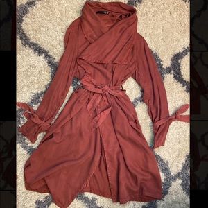 Wine colored Max Jeans trench coat